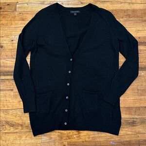 Banana Republic Black Wool Cardigan Sweater - medium
